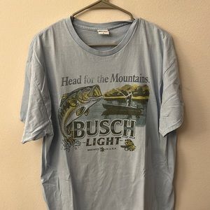 Busch Light Head for the Mountains Bass T Shirt